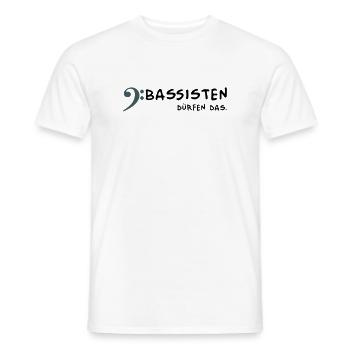 Bassists are allowed to - Men's T-Shirt - white - Front - AI Model Male 178 dark (178cm)