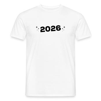 2026 Year Stars - Men's T-Shirt - white - Front - AI Model Male 178 dark (178cm)
