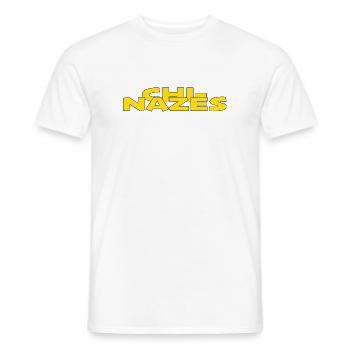« Chinazes » (russe : чиназес) est un mot viral - T-shirt homme - blanc - Devant - AI Model Male 178 dark (178cm)
