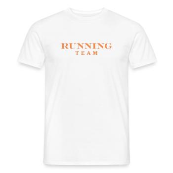 Running Team - Men's T-Shirt - white - Front - AI Model Male 178 dark (178cm)