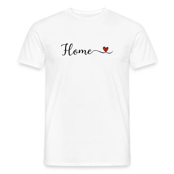 Home Herz - Männer T-Shirt - Weiß - Vorne - AI Model Male 178 dark (178cm)