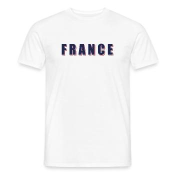 French retro typography – France design - Men's T-Shirt - white - Front - AI Model Male 178 dark (178cm)