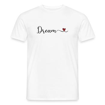 Traum süße Typografie mit Herz - Männer T-Shirt - Weiß - Vorne - AI Model Male 178 dark (178cm)