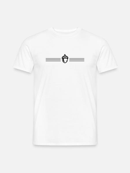 Eichel Symbol Linie - Männer T-Shirt - Weiß