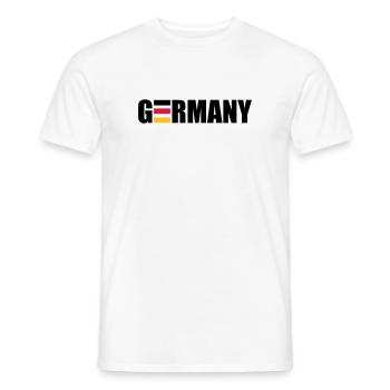 Germany | Deutschland | Flag | Flagge - T-shirt homme - blanc - Devant - AI Model Male 178 dark (178cm)