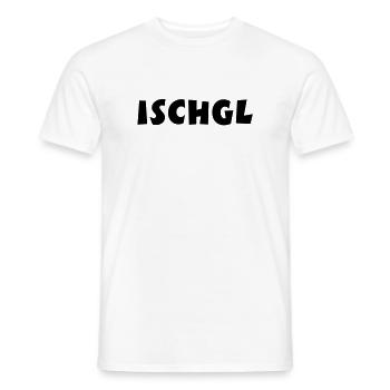 Ischgl - Männer T-Shirt - Weiß - Vorne - AI Model Male 178 dark (178cm)