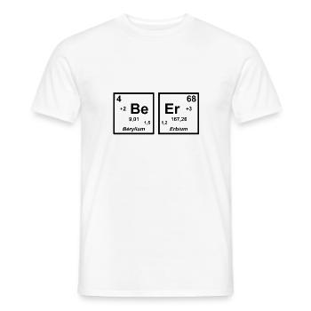BEER - Men's T-Shirt - white - Front - AI Model Male 178 dark (178cm)