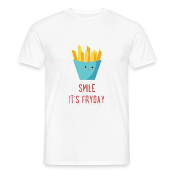 French fries - Men's T-Shirt - white - Front - AI Model Male 178 dark (178cm)