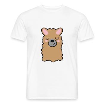 lama - Men's T-Shirt - white - Front - AI Model Male 178 dark (178cm)