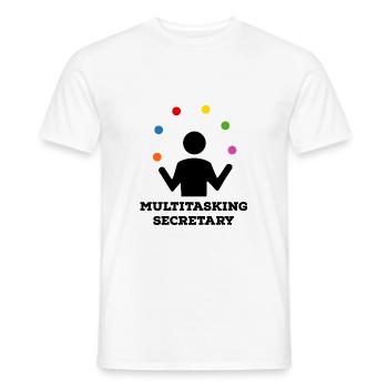 Secrétaire - T-shirt homme - blanc - Devant - AI Model Male 178 dark (178cm)