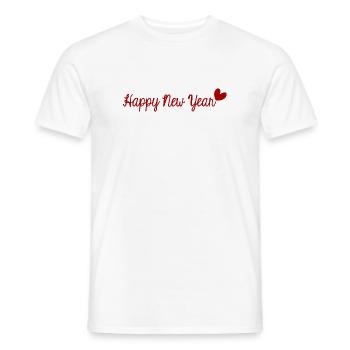 BONNE ANNEE. SAINT SYLVESTRE. NOUVELLE ANNÉE - T-shirt homme - blanc - Devant - AI Model Male 178 dark (178cm)