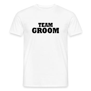 Team groom - T-shirt homme - blanc - Devant - AI Model Male 178 dark (178cm)