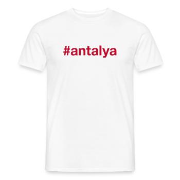 ANTALYA Hashtag Turkey Türkei - Männer T-Shirt - Weiß - Vorne - AI Model Male 178 dark (178cm)