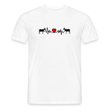 Cardio de chèvre - T-shirt homme - blanc - Devant - AI Model Male 178 dark (178cm)