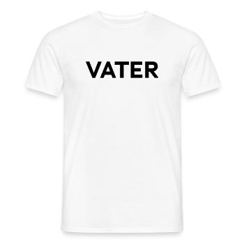 Vater Typografie Design VATER-MUTTER-KIND Geburt - Männer T-Shirt - Weiß - Vorne - AI Model Male 178 dark (178cm)