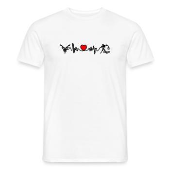 Herzfrequenz Cardio Steinbock Wassermann - Männer T-Shirt - Weiß - Vorne - AI Model Male 178 dark (178cm)