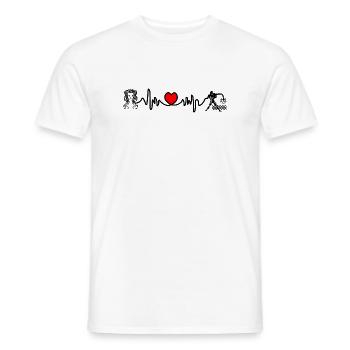 Herzfrequenz Kardio Jungfrau Wassermann - Männer T-Shirt - Weiß - Vorne - AI Model Male 178 dark (178cm)