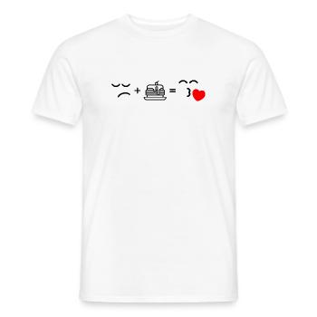 Silhouette de cœur cramoisi - T-shirt homme - blanc - Devant - AI Model Male 178 dark (178cm)