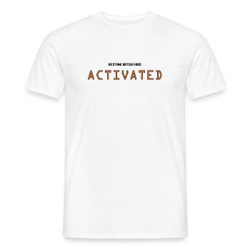 Ruhendes Hexengesicht aktiviert - Männer T-Shirt - Weiß - Vorne - AI Model Male 178 dark (178cm)