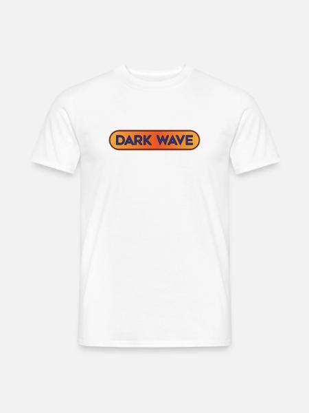 Dark Wave Music Shirt – Retro-Gothic-Ästhetik - Männer T-Shirt - Weiß