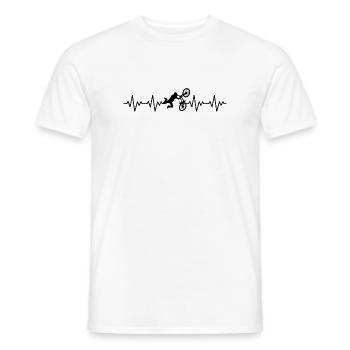 MTB_2_EKG_schwarz - Men's T-Shirt - white - Front - AI Model Male 178 dark (178cm)