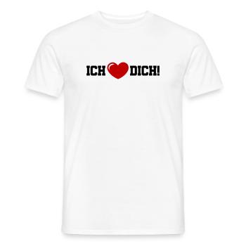 I love you heart - Men's T-Shirt - white - Front - AI Model Male 178 dark (178cm)