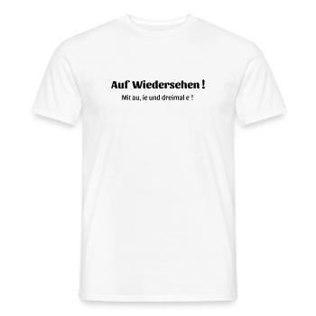 Au revoir - T-shirt homme - blanc - Devant - AI Model Male 178 dark (178cm)