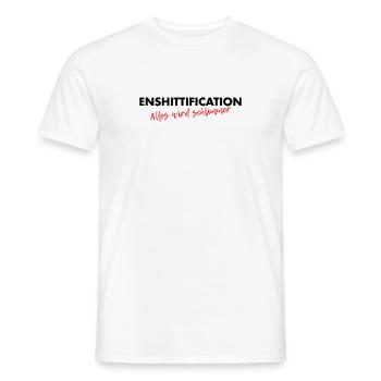 Enshittification - alles wird schlimmer! - Männer T-Shirt - Weiß - Vorne - AI Model Male 178 dark (178cm)