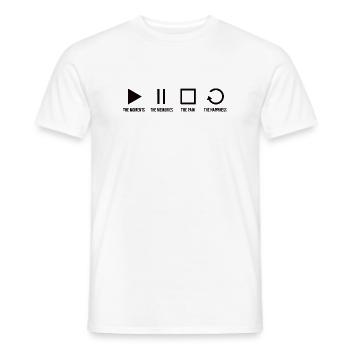 Pleine conscience, moments, souvenirs, bonheur - T-shirt homme - blanc - Devant - AI Model Male 178 dark (178cm)