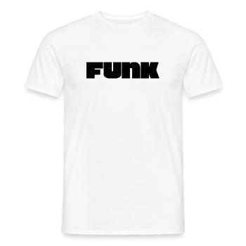 Funk-Bold-Logo - Männer T-Shirt - Weiß - Vorne - AI Model Male 178 dark (178cm)