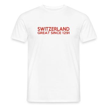 Switzerland - Great Since 1291 - Schweiz - Schwiiz - Männer T-Shirt - Weiß - Vorne - AI Model Male 178 dark (178cm)