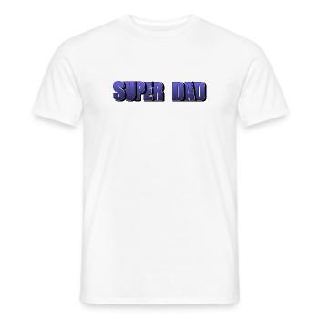 Lettrage Super Papa pour le meilleur papa - T-shirt homme - blanc - Devant - AI Model Male 178 dark (178cm)