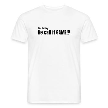 He call it GAME!? - Männer T-Shirt - Weiß - Vorne - AI Model Male 178 dark (178cm)