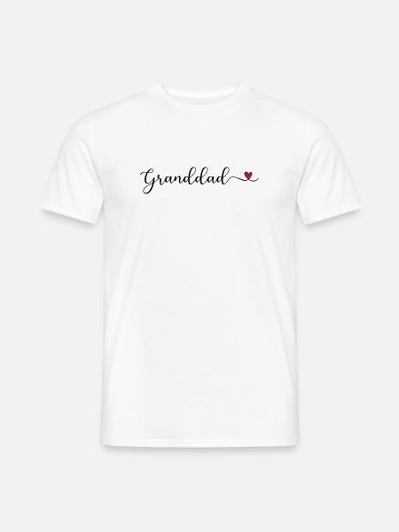 Großvater-Herz-Design - Männer T-Shirt - Weiß