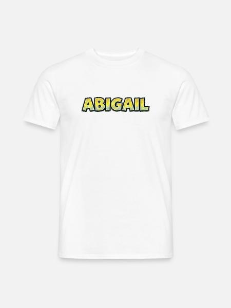 Abigail – Handgezeichnete Typografie - Männer T-Shirt - Weiß