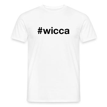 WICCA Hashtag Pagan - Men's T-Shirt - white - Front - AI Model Male 178 dark (178cm)