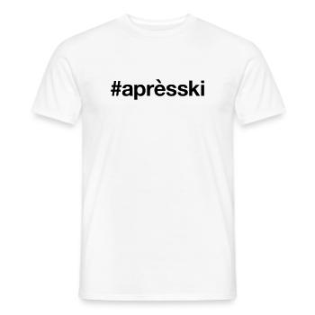 APRES-SKI Hashtag Skiing Slope - Men's T-Shirt - white - Front - AI Model Male 178 dark (178cm)