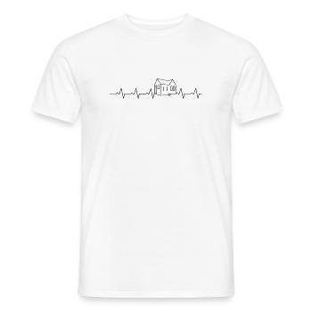 Tiny House EKG - Männer T-Shirt - Weiß - Vorne - AI Model Male 178 dark (178cm)