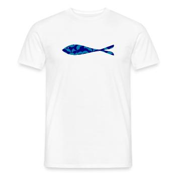 SARDINE. FISH. APRIL FOOL. EASTER. SEA - Men's T-Shirt - white - Front - AI Model Male 178 dark (178cm)