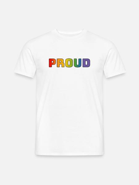 Rainbow proud black - Men's T-Shirt - white