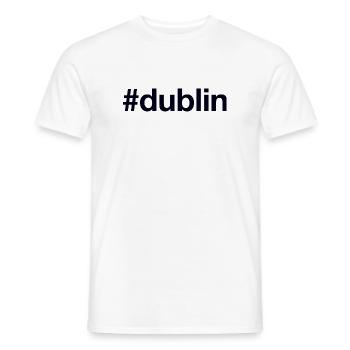 DUBLIN, Irlande, Irlande - T-shirt homme - blanc - Devant - AI Model Male 178 dark (178cm)