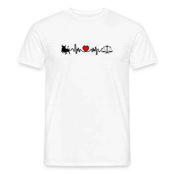 Fréquence cardiaque cardio Taureau Balance - T-shirt homme - blanc - Devant - AI Model Male 178 dark (178cm)