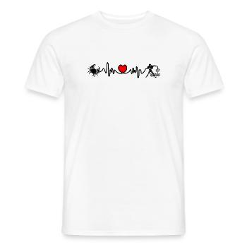 Herzfrequenz Kardio Krebs Wassermann - Männer T-Shirt - Weiß - Vorne - AI Model Male 178 dark (178cm)