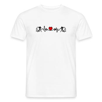 Fréquence cardiaque cardio Verseau Verseau - T-shirt homme - blanc - Devant - AI Model Male 178 dark (178cm)
