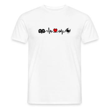 Herzfrequenz Kardio Widder Krebs - Männer T-Shirt - Weiß - Vorne - AI Model Male 178 dark (178cm)