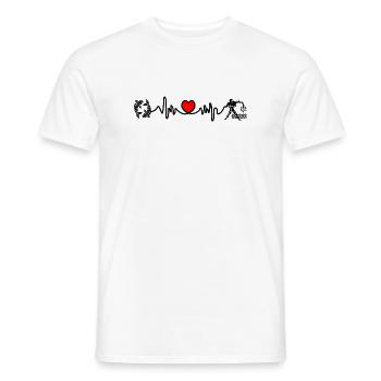 Fréquence cardiaque cardio Poissons Verseau - T-shirt homme - blanc - Devant - AI Model Male 178 dark (178cm)