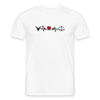 Heart rate cardio Capricorn Libra - Men's T-Shirt - white - Front - AI Model Male 178 dark (178cm)