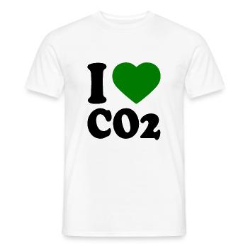 I love co2 - Männer T-Shirt - Weiß - Vorne - AI Model Male 178 dark (178cm)