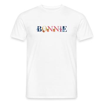 BONNIE name adorned with flowers - Men's T-Shirt - white - Front - AI Model Male 178 dark (178cm)