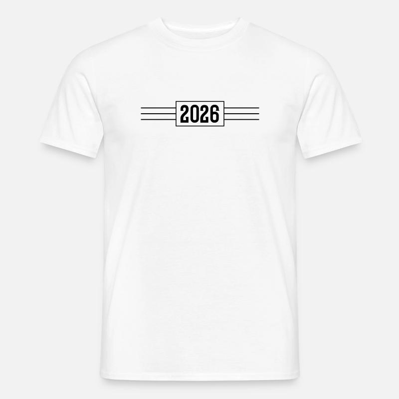 2026 year line - Men's T-Shirt - white